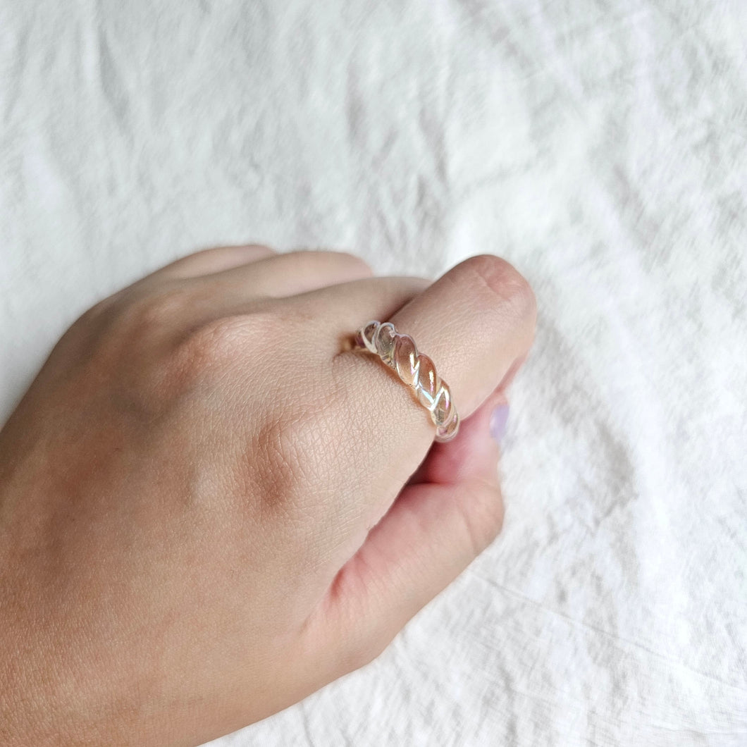 Braided Ring (Transparent Holographic)