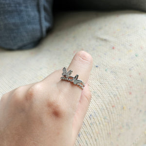 Double Butterflies Ring