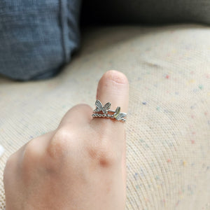 Double Butterflies Ring