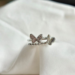 Double Butterflies Ring