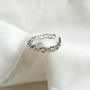 Tiny Hearts Ring (Silver)