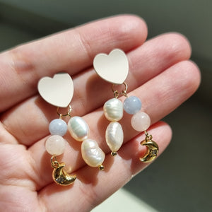 Lunar Pearl Ear Studs